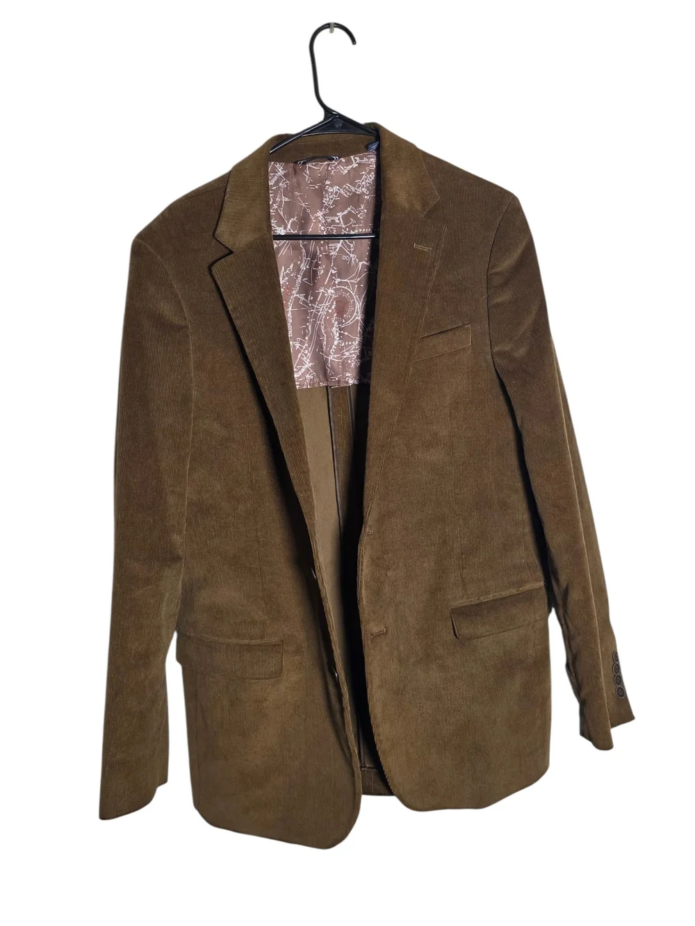 Nautica Active Stretch Corduroy Blazer Sport Coat Tan 42 Long NWT
